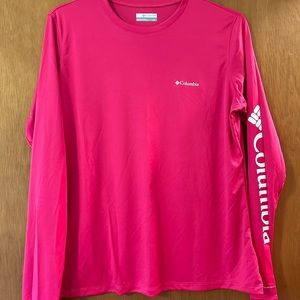 Bright pink Columbia long sleeve shirt